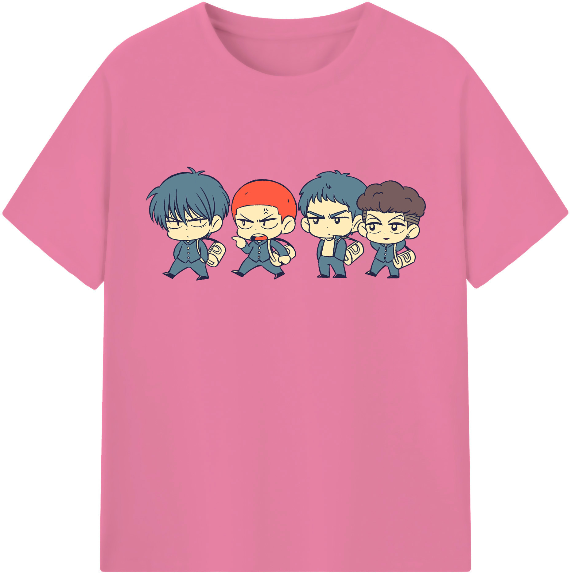 SLAM DUNK／スラムダンク 綿100％半袖Tシャツ（フロントプリント）